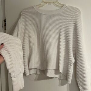 Brandy Melville cropped waffle long sleeve